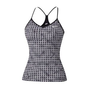 Nike Dri-FIT Women’s Athletic Tank Built-In Bra Black White Geometric Size Med